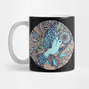 Flight of Fancy – aqua, mint, taupe Mug